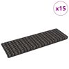 vidaXL Alfombras autoadhesivas para escaleras Rayado 15 pcs Antracita