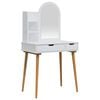 vidaXL Conjunto de Mesa de Tocador FAUSKE 3 pcs Blanco