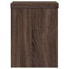 vidaXL Soportes de plantas 2 uds madera marr&oacute;n roble 15x15x20 cm