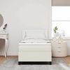 vidaXL Cama tipo Box Spring Manual Crema y Blanco 203 x 90 x 88 cm