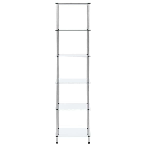 vidaXL Estantería 6 niveles cristal templado transparente 40x40x160 cm