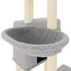 vidaXL Rascador para gatos con postes de sisal gris claro 122 cm