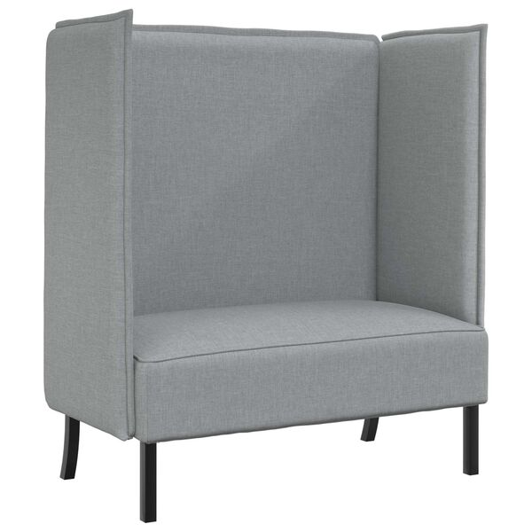 vidaXL Sofa de Espalda Alta Gris claro 109 x 56 x 121 cm tela