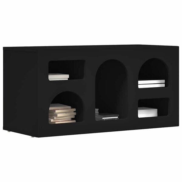 vidaXL Mueble de TV Negro 80 x 35 x 40 cm Madera de ingenier&iacute;a