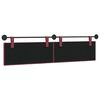 vidaXL Cabecera Colgante Rayado Rojo vino 210 x 55 x 5 cm tela