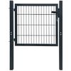 vidaXL Puerta de valla de acero antracita de 100x100 cm
