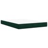 vidaXL Cama box spring con colch&oacute;n terciopelo verde oscuro 160x200 cm