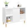 vidaXL Armario de lavabo madera contrachapada blanco brillo 80x33x60cm