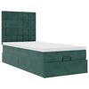 vidaXL Estructura cama otomana colchones terciopelo verde oscuro