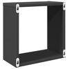 vidaXL Estantes cubo de pared 6 unidades gris 30x15x30 cm