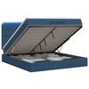 vidaXL Cama tipo otomana con colch&oacute;n y LED Azul 140 x 190 cm Tela