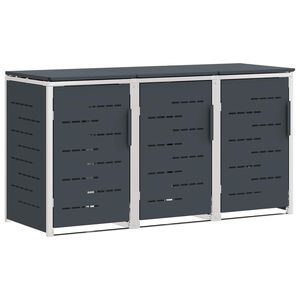 vidaXL Almacenamiento de contenedor con ruedas Gris antracita