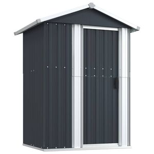 vidaXL Cobertizo de jard&iacute;n acero galvanizado antracita 126x97,5x177 cm