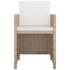 vidaXL Set comedor de jardín 13 piezas y cojines ratán sintético beige