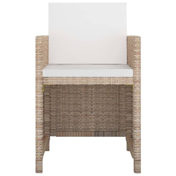 vidaXL Set comedor de jardín 13 piezas y cojines ratán sintético beige