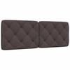 vidaXL Cabecero de cama acolchado tela marr&oacute;n oscuro 120 cm
