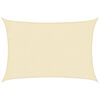 vidaXL Toldo de vela crema HDPE 160 g/m&sup2; 2x2,5 m
