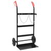 vidaXL Carro de Mano Negro y rojo 63 x 43,5 x 110 cm Acero