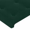vidaXL Cama box spring colch&oacute;n y LED terciopelo verde oscuro 180x200cm