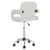 vidaXL Silla de comedor giratoria cuero sint&eacute;tico blanco