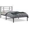 vidaXL Estructura cama sin colch&oacute;n con cabecero metal negro 100x200 cm