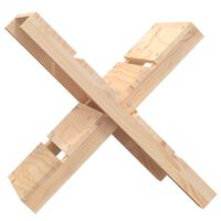 vidaXL Soporte de leña madera maciza de pino 47x39,5x48 cm