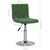 vidaXL Silla de comedor giratoria de terciopelo verde oscuro