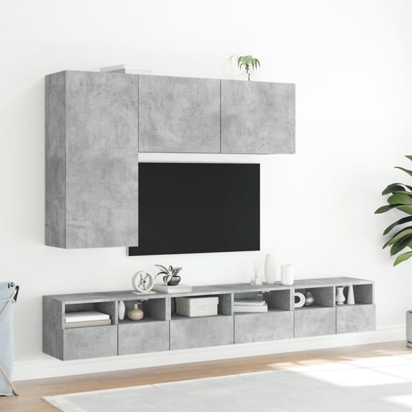 vidaXL Mueble de pared TV madera ingenier&iacute;a gris hormig&oacute;n 60x30x30 cm