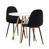 Venture Home Sillas de comedor 2 unidades Polar terciopelo negro