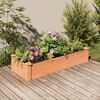 vidaXL Jardinera arriate forro madera maciza abeto marrón 120x45x25 cm