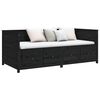 vidaXL Sof&aacute; cama madera maciza de pino negro 90x200 cm