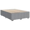 vidaXL Cama box spring con colch&oacute;n tela gris claro 140x190 cm