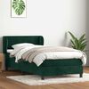 vidaXL Cama box spring con colch&oacute;n terciopelo verde oscuro 80x220 cm