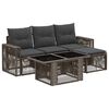 vidaXL Conjunto de sof&aacute;s de jard&iacute;n 5 uds. Gris y Gris Oscuro