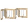 vidaXL Puerta para perros plegable con soportes 4 uds. Roble Sonoma