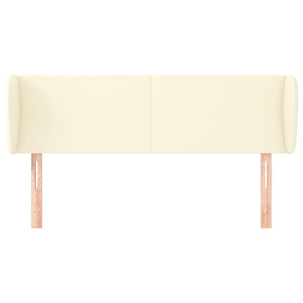 vidaXL Cabecero de cuero sint&eacute;tico color crema 147x23x78/88 cm