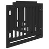 vidaXL Puerta para perros plegable 4 paneles madera &aacute;lamo negra 320 cm