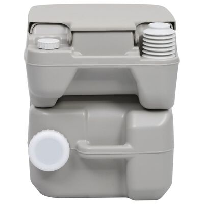 vidaXL Juego inodoro con lavabo y depósito agua portátil para camping