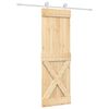 vidaXL Puerta corredera con herrajes madera maciza de pino 70x210 cm
