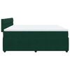 vidaXL Cama box spring con colch&oacute;n terciopelo verde oscuro 200x200 cm
