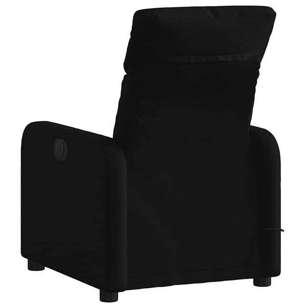 vidaXL Sill&oacute;n reclinable de masaje de tela negro