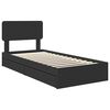 vidaXL Cama con almacenamiento Negro 90 x 190 cm Madera de ingenier&iacute;a