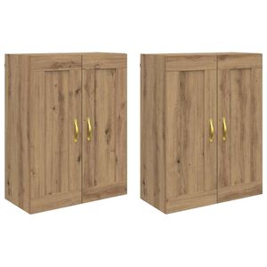 vidaXL Mueble de pared 2 uds. Roble artisan 69,5 x 34 x 90 cm
