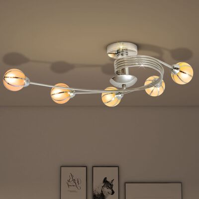 vidaXL Lámpara de techo con 5 bombillas LED G9 200 W