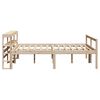 vidaXL Cama para personas mayores con cabecero madera maciza 140x200cm