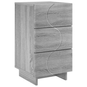 vidaXL Mesa de noche Sonoma gris 33,5 x 34,5 x 60 cm