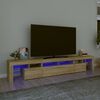 vidaXL Mueble de TV con luces LED roble Sonoma 230x36,5x40 cm