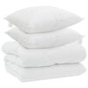 vidaXL Edred&oacute;n de Invierno con almohada 3 uds. Blanco Microfibra