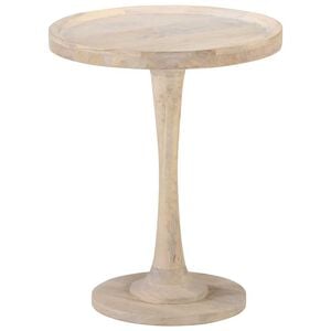 vidaXL Mesa auxiliar de madera maciza de mango &Oslash;60x75 cm
