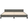vidaXL Estructura de cama sin colch&oacute;n terciopelo gris oscuro 160x200cm